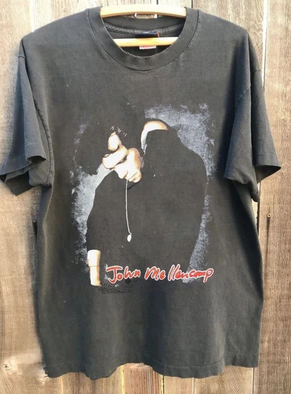 John Mellencamp 1992 Whenever We Wanted vtg charcoal t-shirt QT3496 Unisex T-shirt, Sweatshirt, Hoodie, Long Sleeve Tee - T-Shirt, Sweatshirt, Hoodie