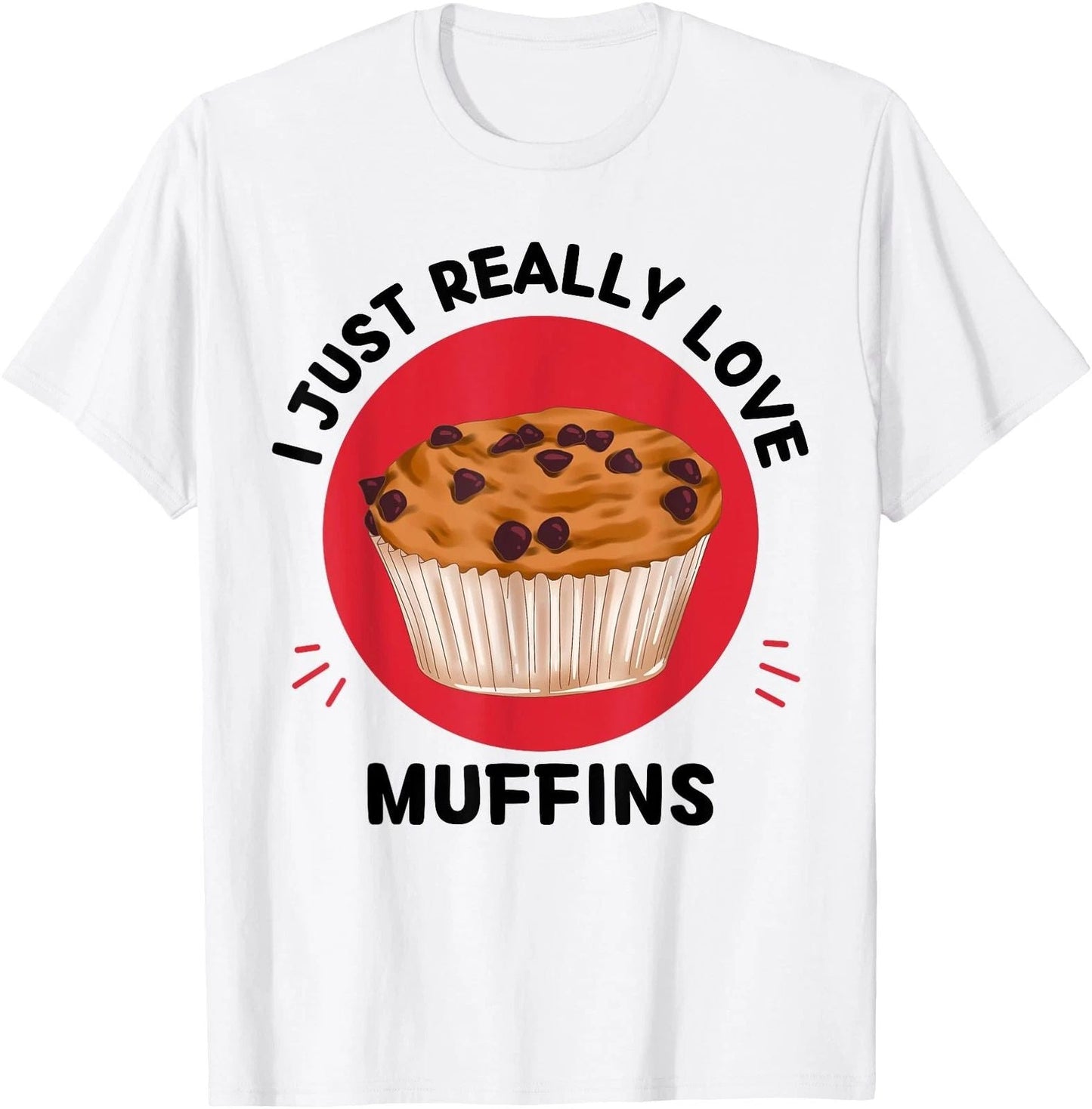 Kawaii Muffins I Just Really Love Cute Muffins Lover T-Shirt Unisex T-shirt, Sweatshirt, Hoodie, Long Sleeve Tee - T-Shirt, Sweatshirt, Hoodie