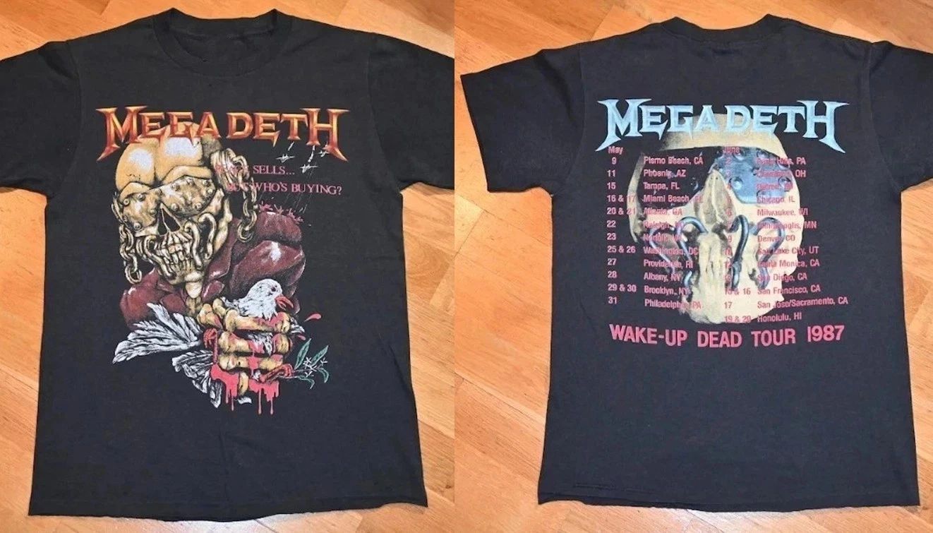 Rare Hot MEGADETH vintage 2 Sides Metal Band Black S to 5XL Tee Shirt CL800 Unisex T-shirt, Sweatshirt, Hoodie, Long Sleeve Tee - T-Shirt, Sweatshirt, Hoodie