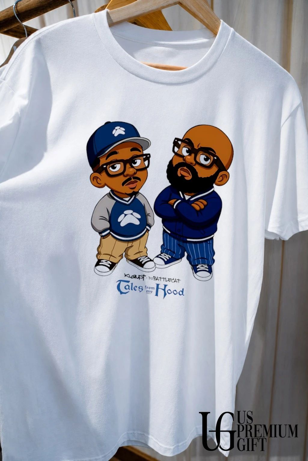 Kurupt x DJ Battlecat Tales from my Hood - Adult & Kids T-Shirts, Sweatshirts & Hoodies apparel design preview 4
