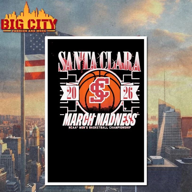 March Madness Santa Clara Broncos 2026 NCAA men's - Adult & Kids T-Shirts, Sweatshirts & Hoodies apparel design preview 4