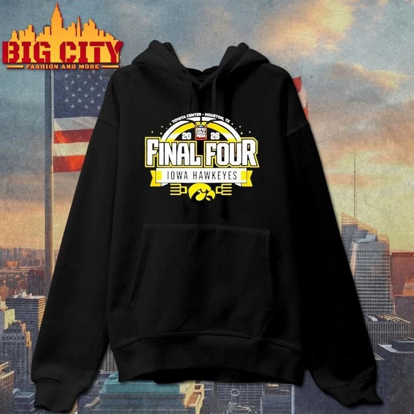Iowa Hawkeyes NCAA Men's Basketball Final Four 2026 - Adult & Kids T-Shirts, Sweatshirts & Hoodies apparel design preview 2