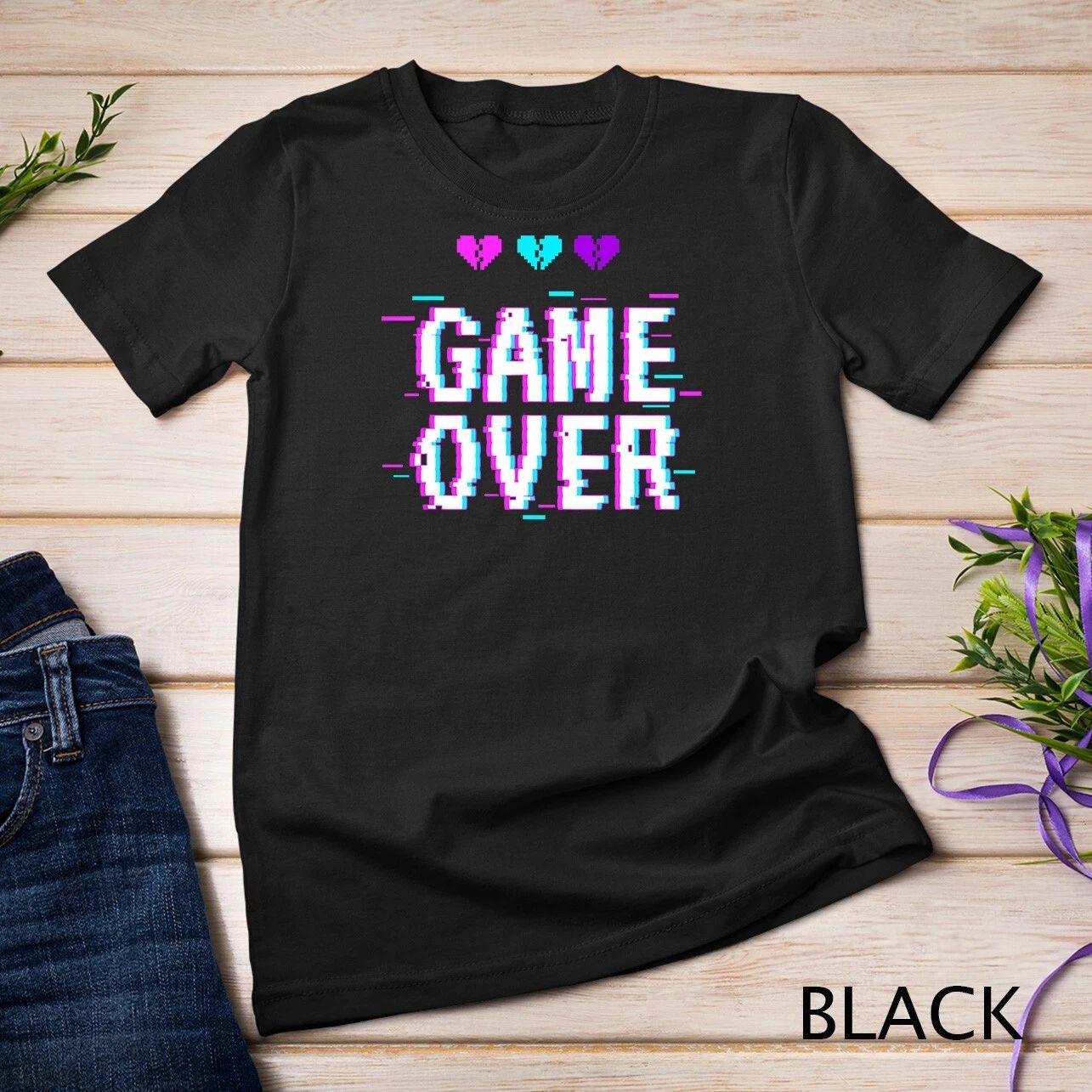 Game Over Pastel Kawaii Aesthetic Harajuku Eboy Egirl Emo T-Shirt Unisex T-shirt Unisex T-shirt, Sweatshirt, Hoodie, Long Sleeve Tee - T-Shirt, Sweatshirt, Hoodie