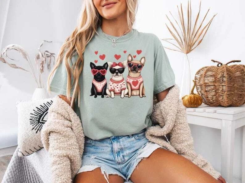 Valentine's Day Dogs Shirt,  My Dog Is My Valentine Shirt, Dog Lover Tee Shirt Unisex T-shirt, Sweatshirt, Hoodie, Long Sleeve Tee - T-Shirt, Sweatshirt, Hoodie