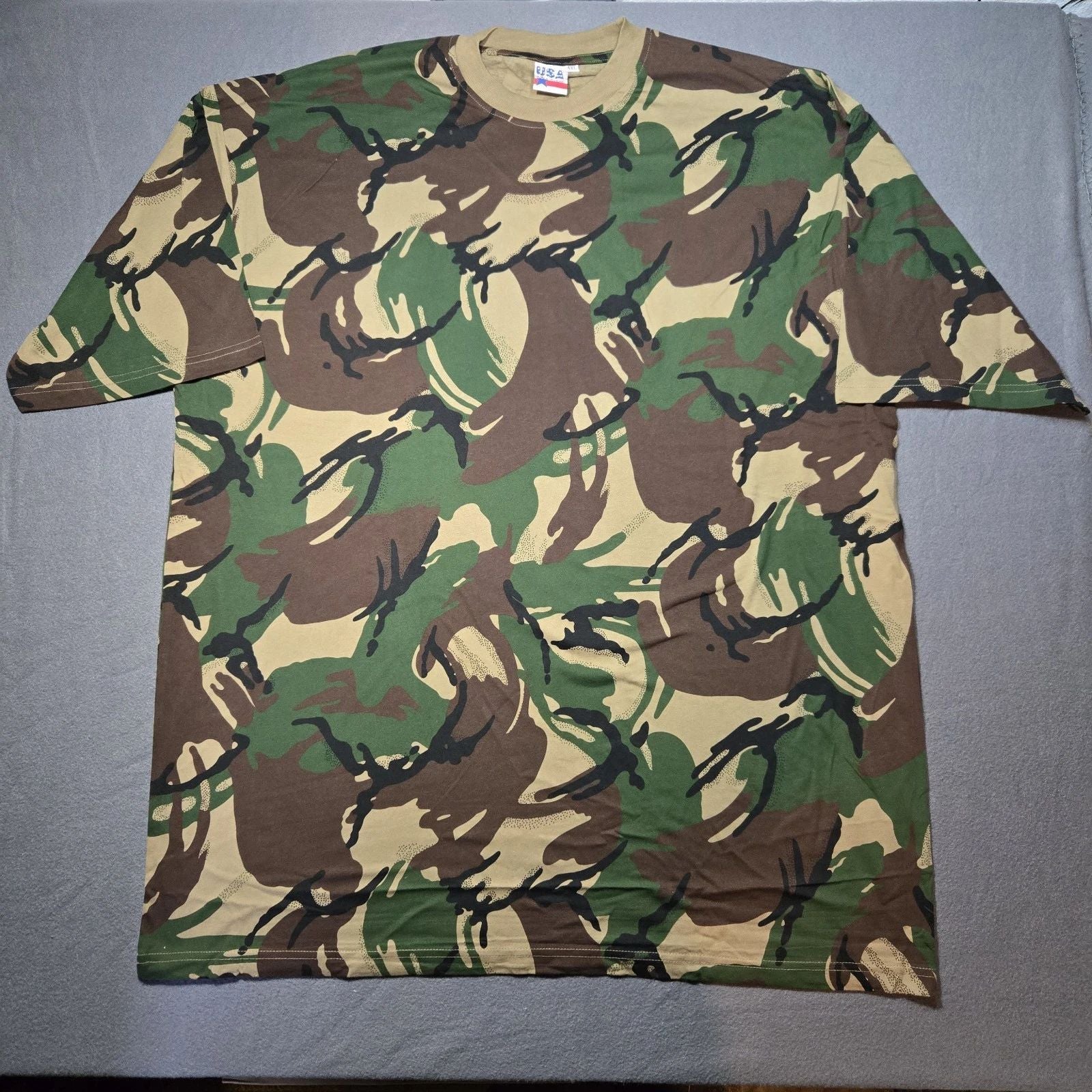 Vtg USA Athletic Camouflage Camo Hunting Outdoor Short Sleeve Shirt 4XL NOS Unisex T-shirt, Sweatshirt, Hoodie, Long Sleeve Tee - T-Shirt, Sweatshirt, Hoodie