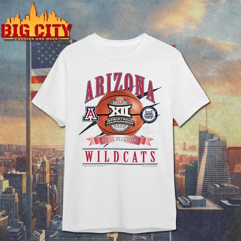 Arizona Wildcats White New Era 2026 Big 12 Men's - Adult & Kids T-Shirts, Sweatshirts & Hoodies apparel design preview 1