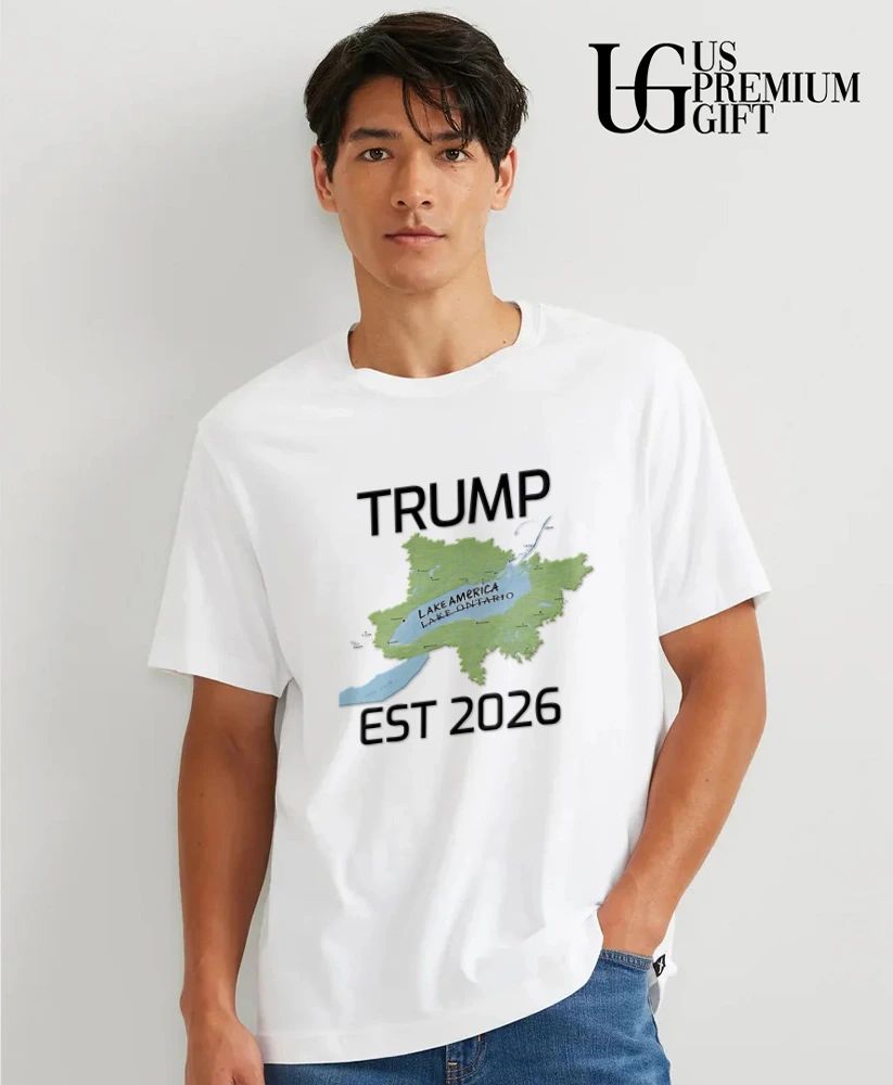 Trump Lake America Ontario Map Est 2026 - Adult & Kids T-Shirts, Sweatshirts & Hoodies apparel design preview 1