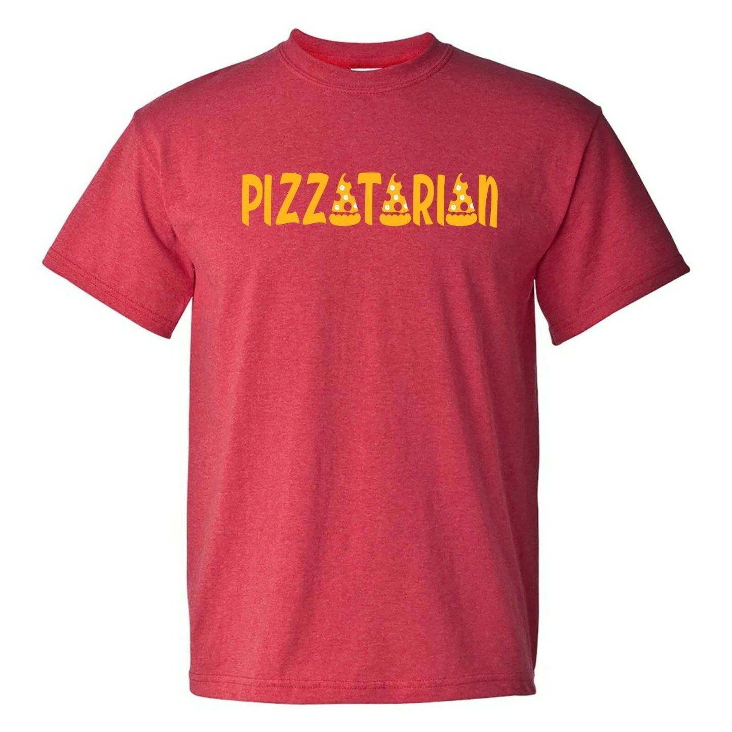 Pizzatarian - Funny Novelty Foodie Cute Date Night T Shirt - Heather Red Unisex T-shirt, Sweatshirt, Hoodie, Long Sleeve Tee - T-Shirt, Sweatshirt, Hoodie