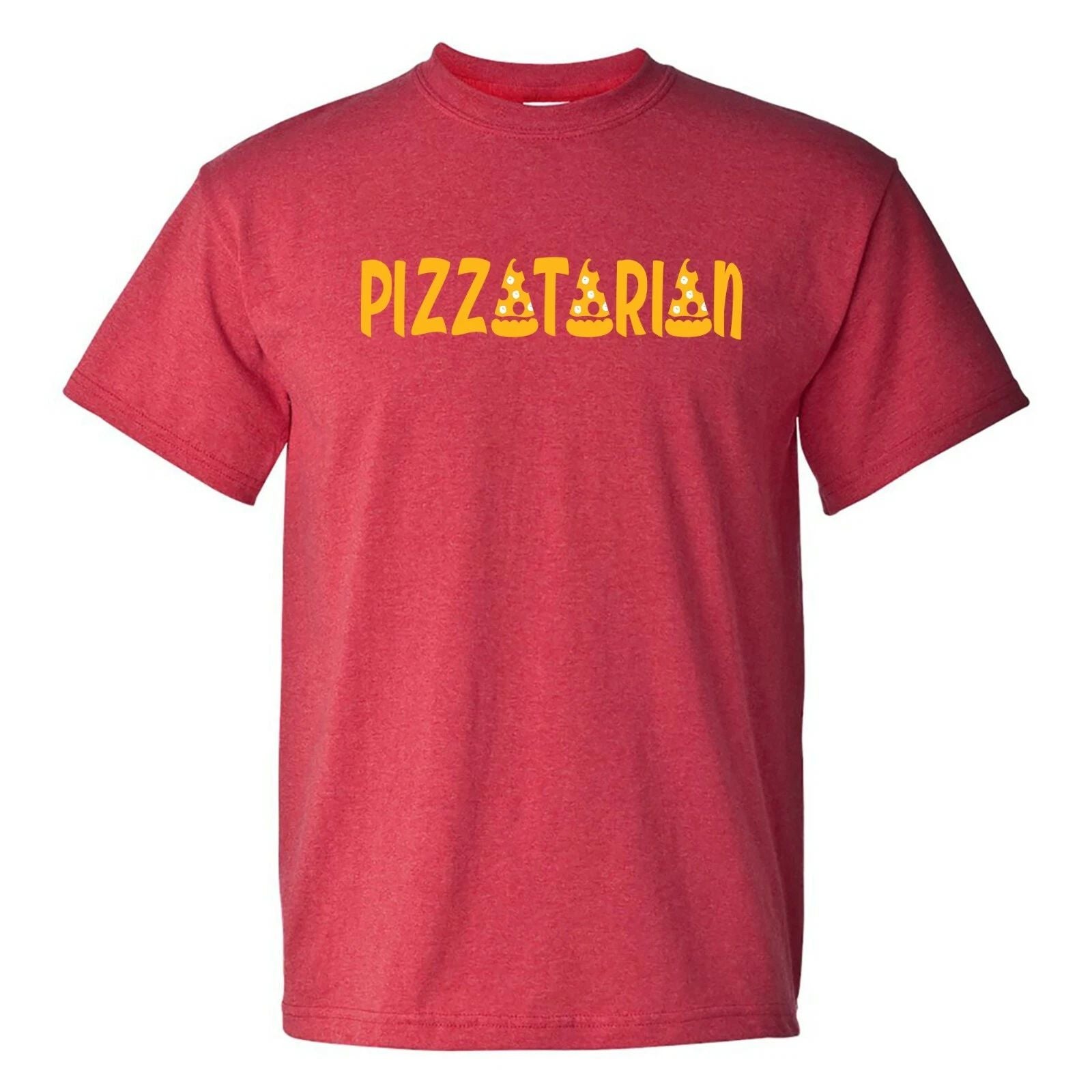 Pizzatarian - Funny Novelty Foodie Cute Date Night T Shirt - Heather Red Unisex T-shirt, Sweatshirt, Hoodie, Long Sleeve Tee - T-Shirt, Sweatshirt, Hoodie