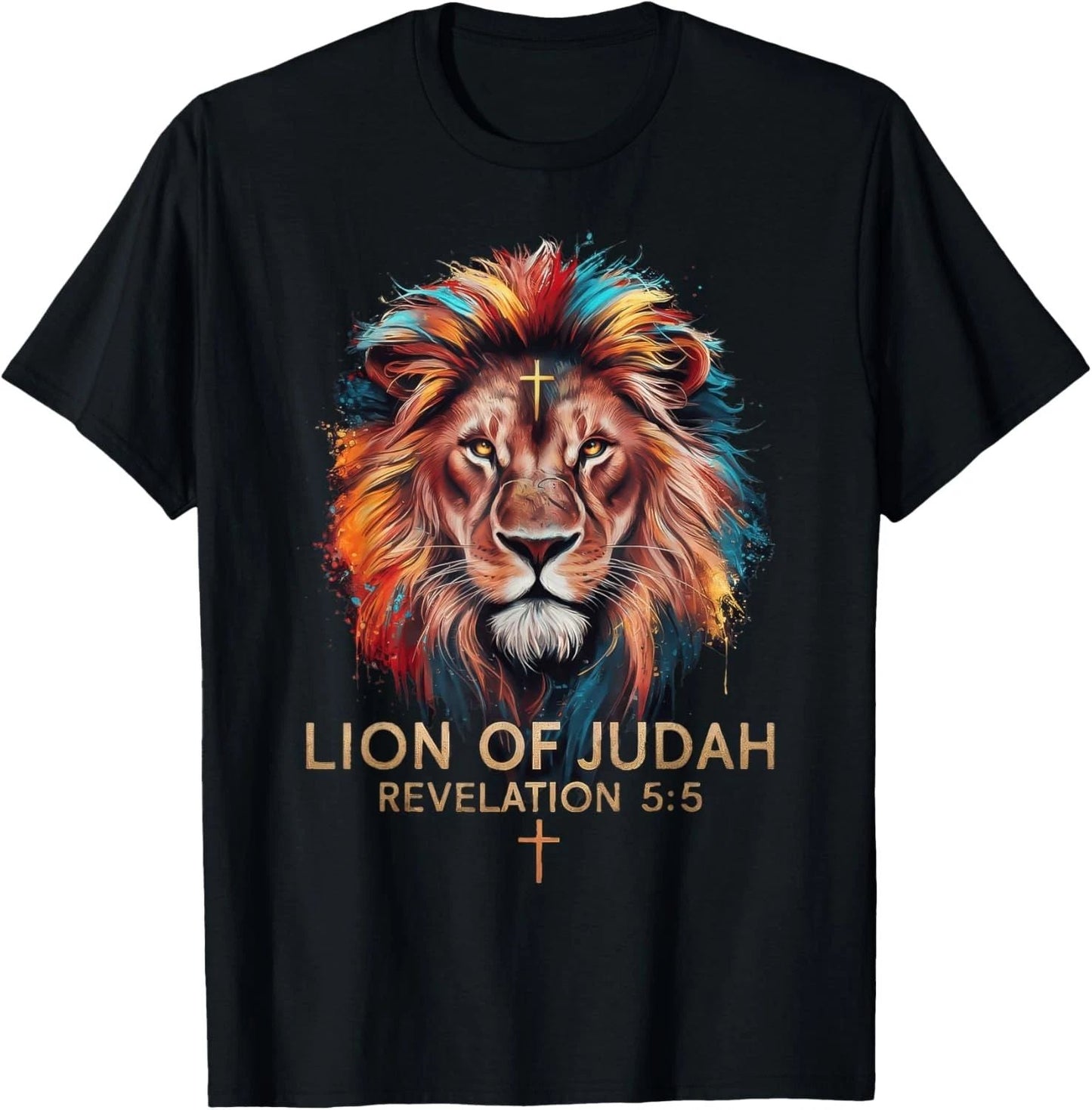 Lion of Judah Christian Cross T-Shirt Unisex T-shirt, Sweatshirt, Hoodie, Long Sleeve Tee - T-Shirt, Sweatshirt, Hoodie