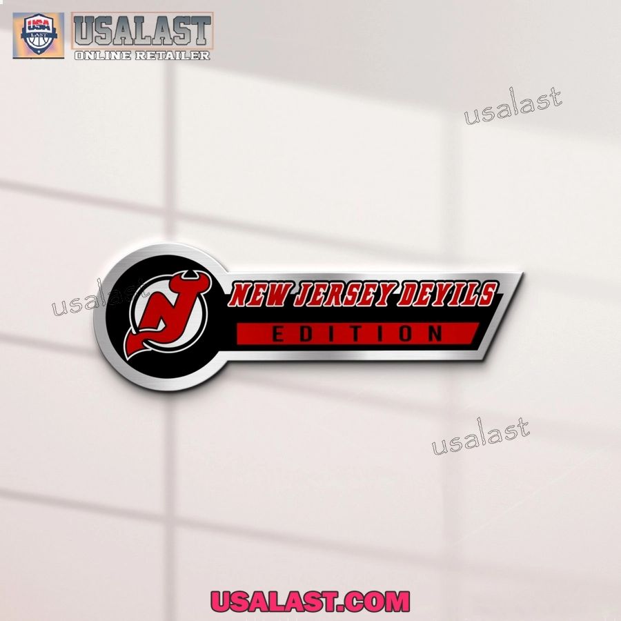 New Jersey Devils Edition 3D Engraved Car Name Emblem hockey jersey product view 4