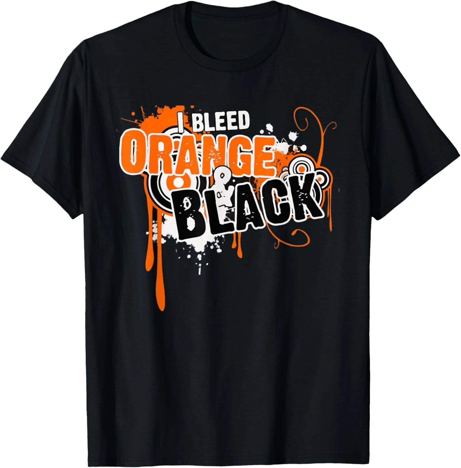 I Bleed Black & Orange Sports Team Game Day T-Shirt Unisex T-shirt, Sweatshirt, Hoodie, Long Sleeve Tee - T-Shirt, Sweatshirt, Hoodie