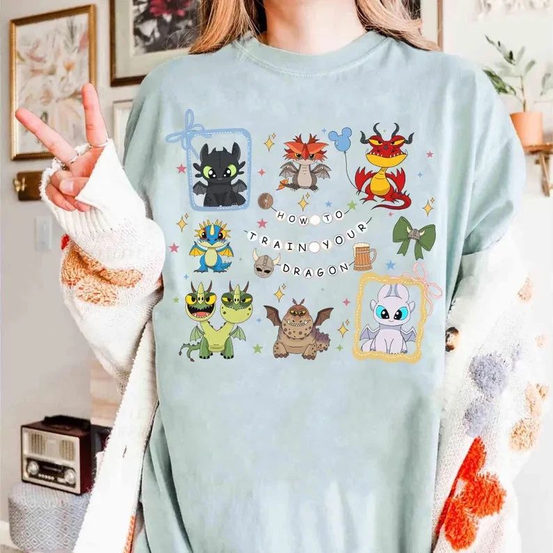 Retro Coquette Dragon Comfort Tee Cute Fantasy Animal Shirt Gift Idea Unisex T-shirt, Sweatshirt, Hoodie, Long Sleeve Tee - T-Shirt, Sweatshirt, Hoodie