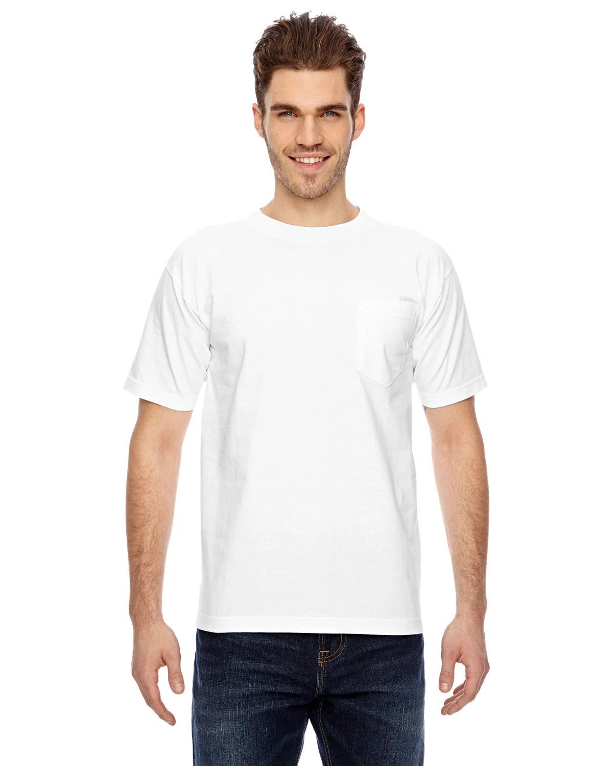 Bayside Adult 6.1 oz., 100% Cotton Pocket T-Shirt - BA7100 Unisex T-shirt, Sweatshirt, Hoodie, Long Sleeve Tee - T-Shirt, Sweatshirt, Hoodie