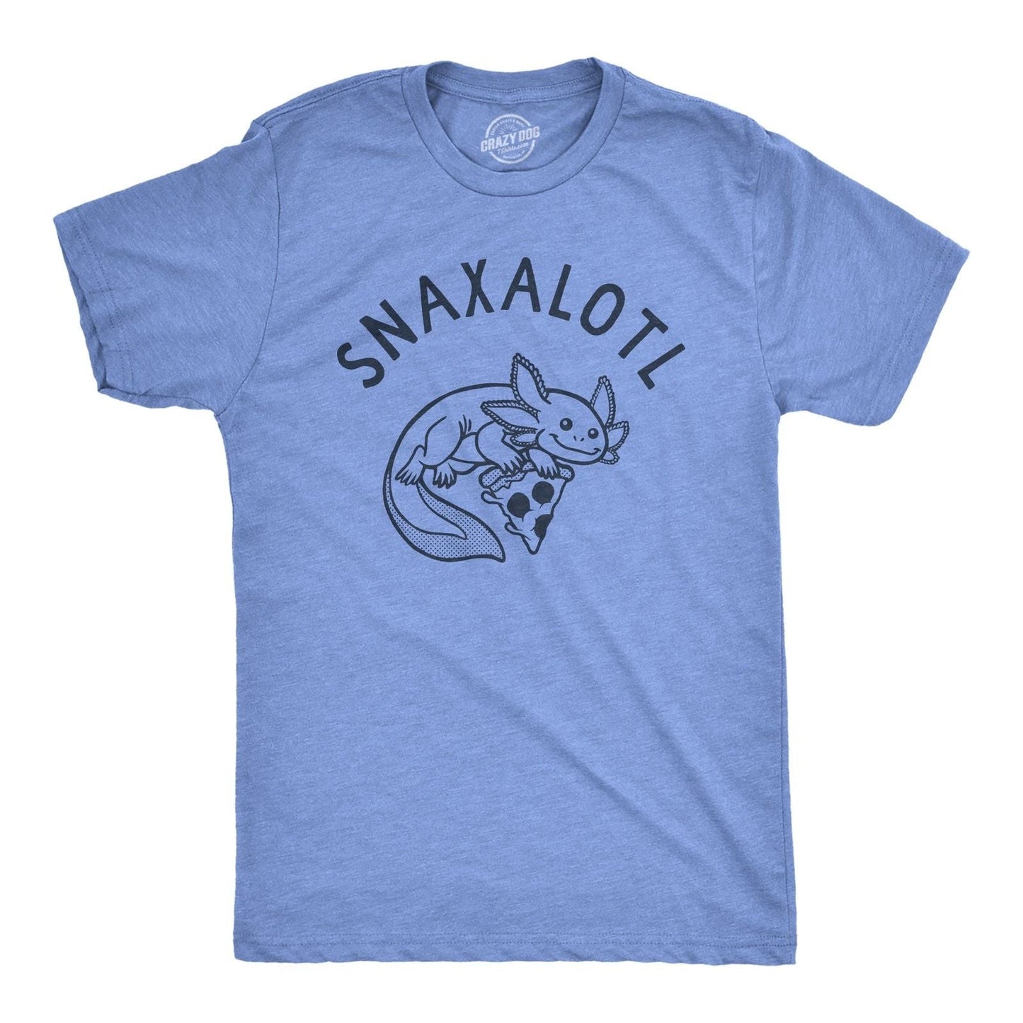 Mens Snaxalotl T Shirt Funny Cute Snacking Axolotl Tee for Guys Unisex T-shirt, Sweatshirt, Hoodie, Long Sleeve Tee - T-Shirt, Sweatshirt, Hoodie