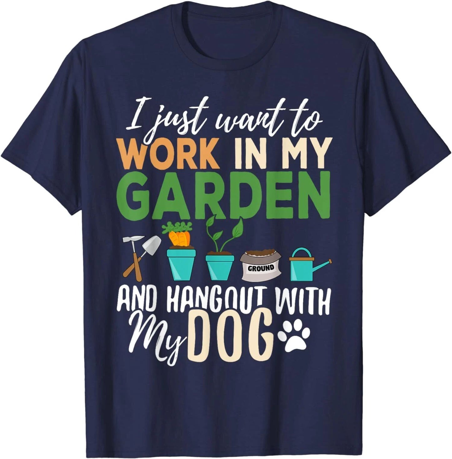 Gardening Dog Lover Gardener Garden Pet Gift Plants Unisex T-Shirt Unisex T-shirt, Sweatshirt, Hoodie, Long Sleeve Tee - T-Shirt, Sweatshirt, Hoodie