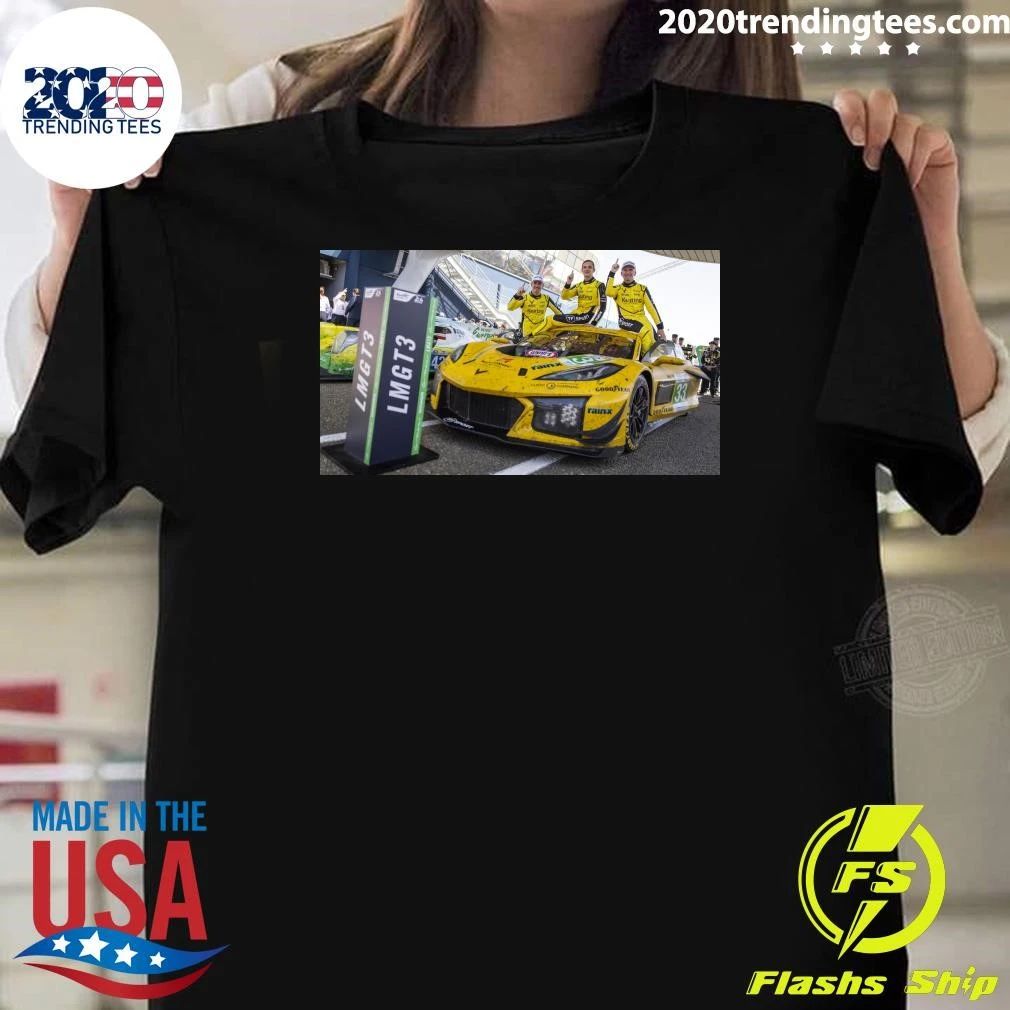 Corvette claims hard-fought Le Mans victory in LMGT3 Shirt Unisex T-shirt, Sweatshirt, Hoodie, Long Sleeve Tee - T-Shirt, Sweatshirt, Hoodie