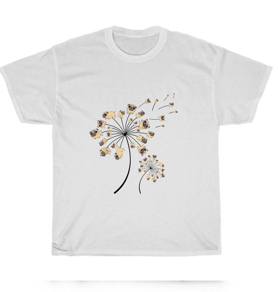 Funny Pug Flower Dog Dandelion Pet Puppy Animal Lover T-Shirt Unisex Tee Gift Unisex T-shirt, Sweatshirt, Hoodie, Long Sleeve Tee - T-Shirt, Sweatshirt, Hoodie