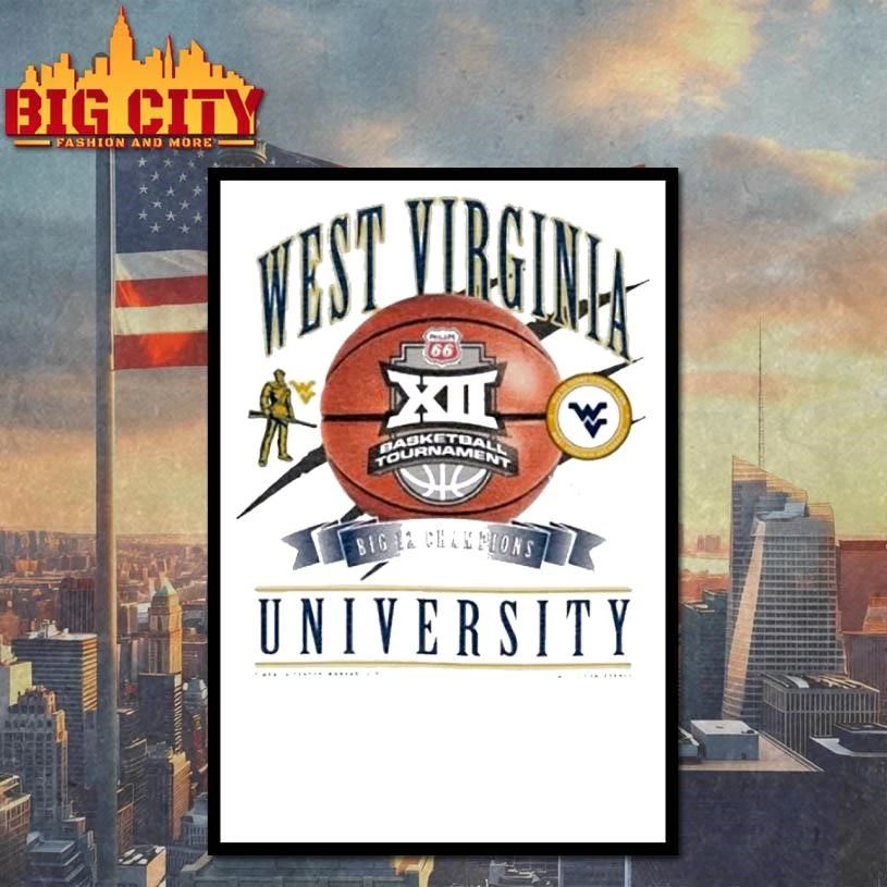 Wvu Womens Basketball New Era 2026 Big 12 Tournament - Adult & Kids T-Shirts, Sweatshirts & Hoodies apparel design preview 4