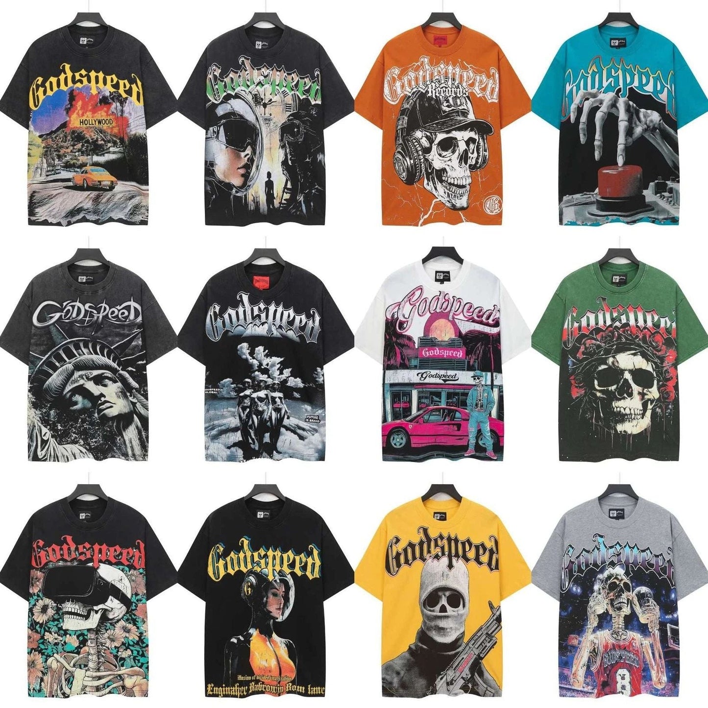 Rock T-shirt for men, retro logo "Godspeed", short sleeves, vintage style Unisex T-shirt, Sweatshirt, Hoodie, Long Sleeve Tee - T-Shirt, Sweatshirt, Hoodie