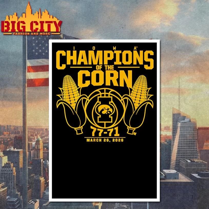 Iowa Basketball Champions Of The Corn College - Adult & Kids T-Shirts, Sweatshirts & Hoodies apparel design preview 4
