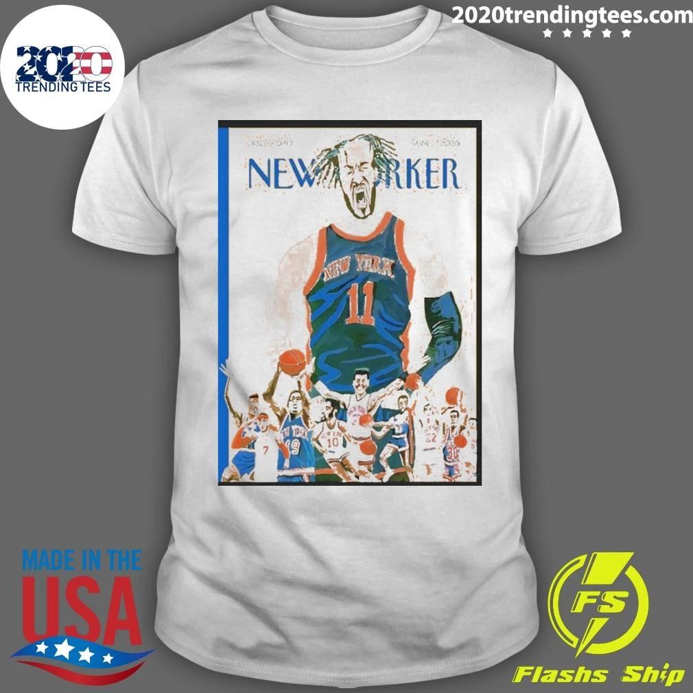 Ny Knicks Poster The New Yorker Magazine Cover June 2026 Shirt Unisex T-shirt, Sweatshirt, Hoodie, Long Sleeve Tee - T-Shirt, Sweatshirt, Hoodie