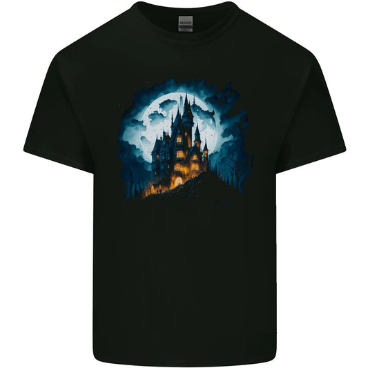 A Haunted Castle Fantasy Halloween Mens Light Cotton T-Shirt Unisex T-shirt, Sweatshirt, Hoodie, Long Sleeve Tee - T-Shirt, Sweatshirt, Hoodie