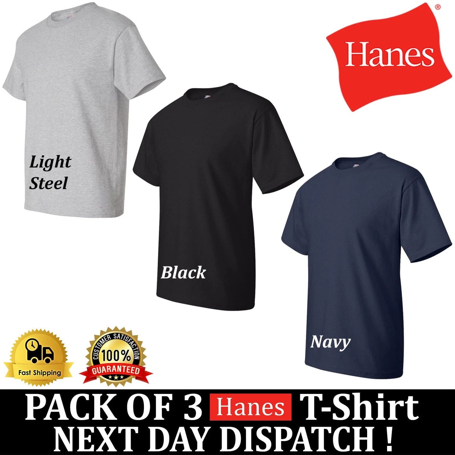 3 PACK Hanes Mens Beefy-T T-Shirt 100% Cotton Lowest Price T Shirt 5180 S-2XL Unisex T-shirt, Sweatshirt, Hoodie, Long Sleeve Tee - T-Shirt, Sweatshirt, Hoodie