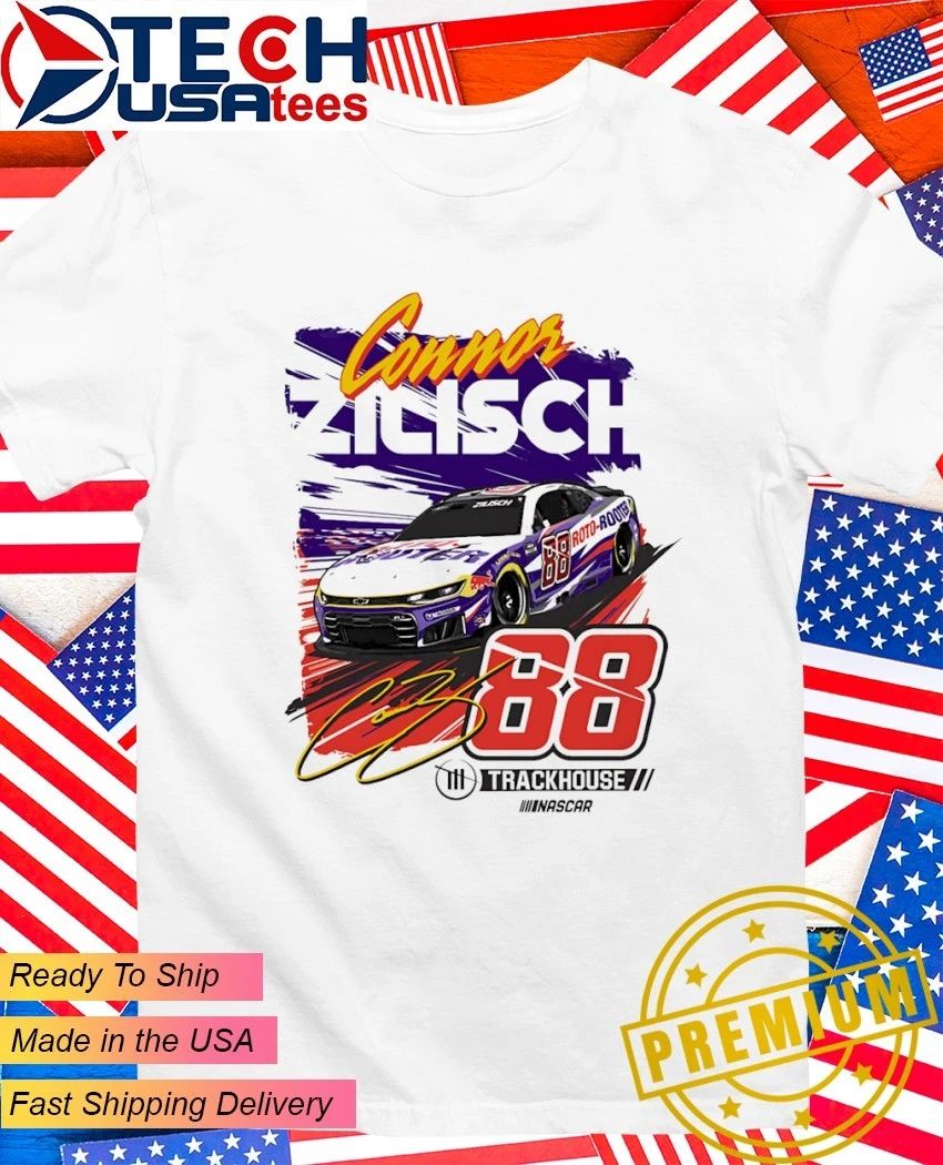 Trackhouse Racing Team Collection Connor Zilisch Roto-Rooter Car shirt Unisex T-shirt, Sweatshirt, Hoodie, Long Sleeve Tee - T-Shirt, Sweatshirt, Hoodie