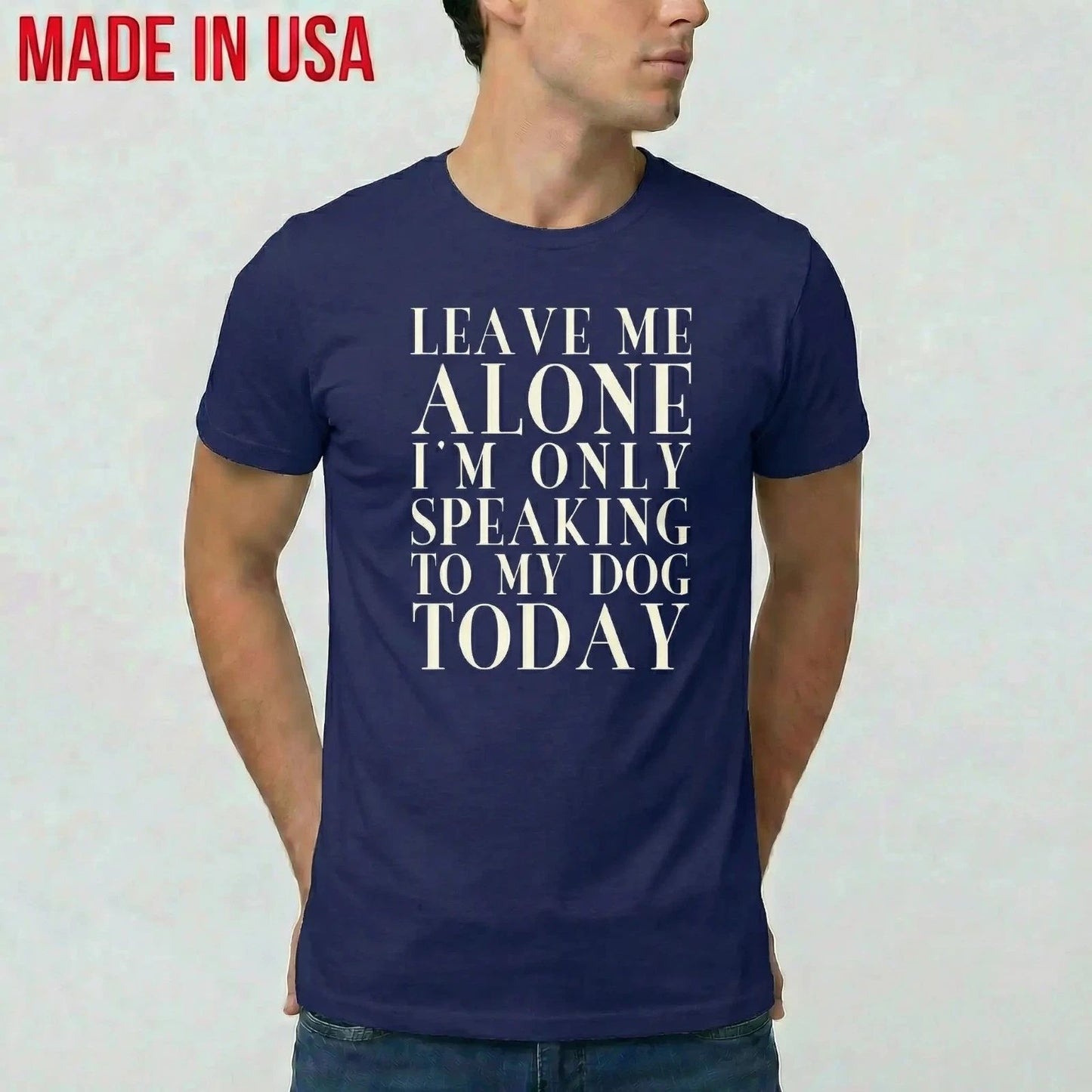 New Dog Lovers T - Navy  T-Shirt Made in USA S-2XL Unisex T-shirt, Sweatshirt, Hoodie, Long Sleeve Tee - T-Shirt, Sweatshirt, Hoodie