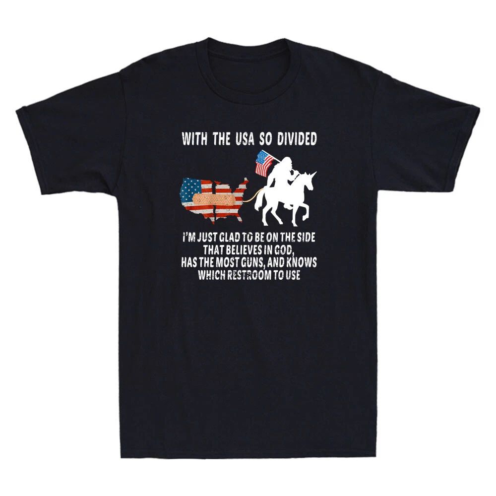 With The USA So Divided I'm Just Glad to Be On The Side Funny Quote Gift T-Shirt Unisex T-shirt, Sweatshirt, Hoodie, Long Sleeve Tee - T-Shirt, Sweatshirt, Hoodie