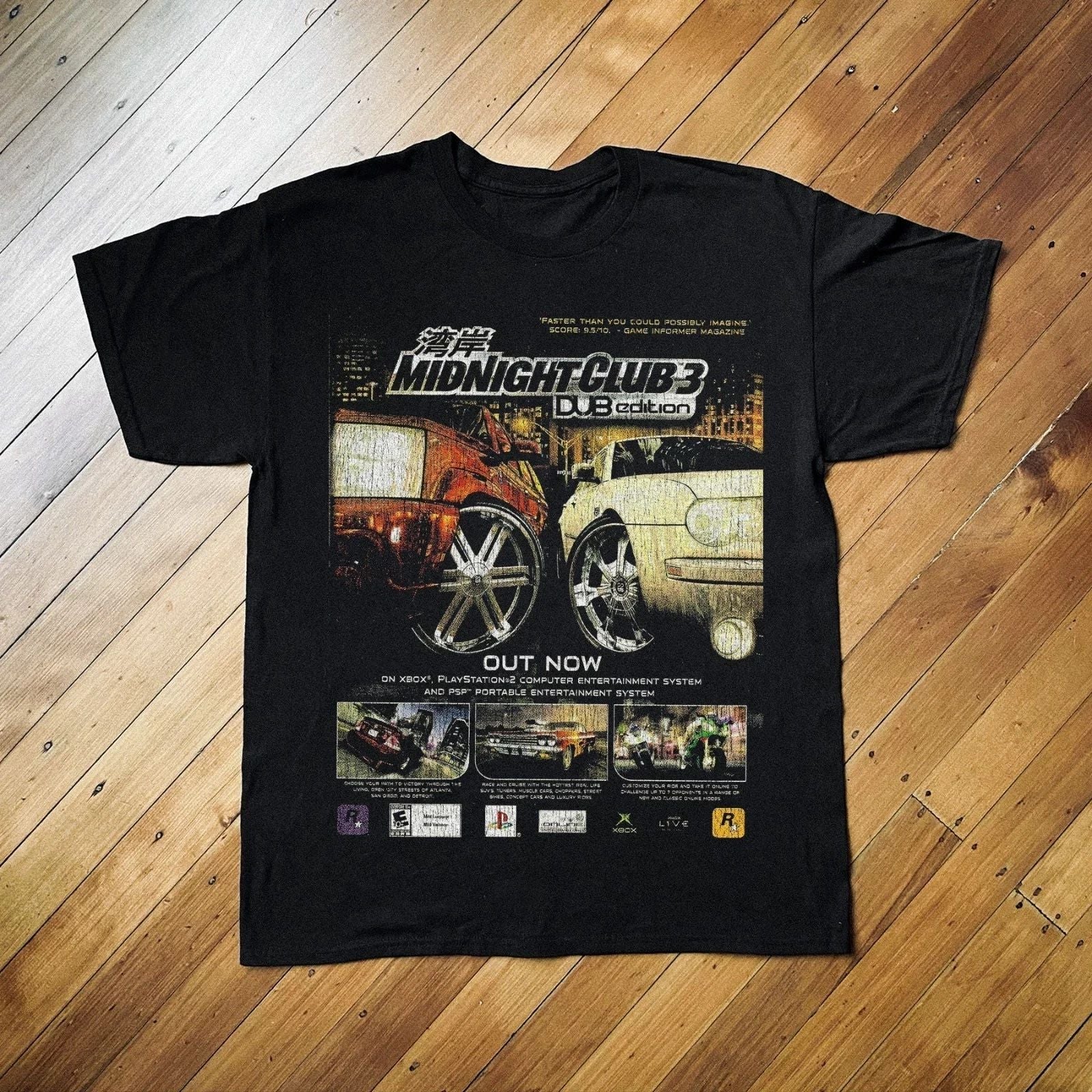 Vintage Midnight Club 3 2005 Retro Bootleg T-Shirt Video Game Graphic Tee S-5XL Unisex T-shirt, Sweatshirt, Hoodie, Long Sleeve Tee - T-Shirt, Sweatshirt, Hoodie