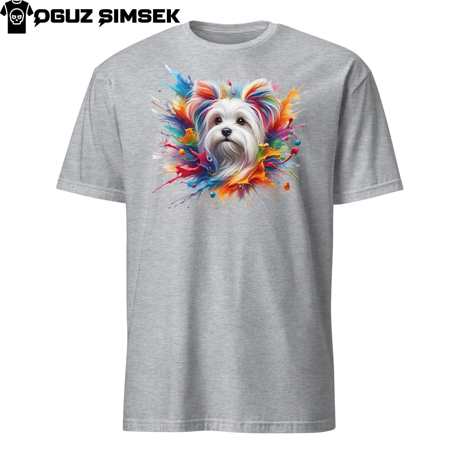 Colorful Maltese Dog Unisex Short-Sleeve T-Shirt - Vibrant Dog Lover Tee Unisex T-shirt, Sweatshirt, Hoodie, Long Sleeve Tee - T-Shirt, Sweatshirt, Hoodie