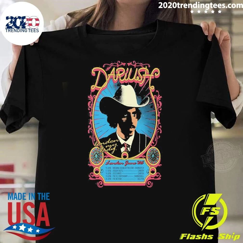 Dariush London June 2026 Tour Shirt Unisex T-shirt, Sweatshirt, Hoodie, Long Sleeve Tee - T-Shirt, Sweatshirt, Hoodie