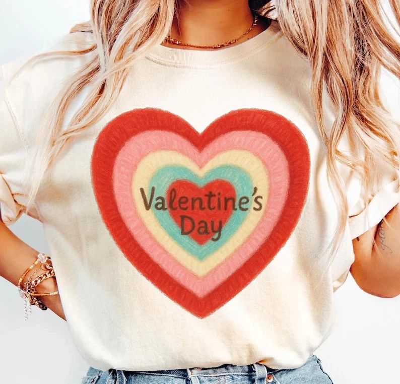 Pastel Heart Art Soft Girl Aesthetic Comfort T-Shirt Romantic Valentine Tee Unisex T-shirt, Sweatshirt, Hoodie, Long Sleeve Tee - T-Shirt, Sweatshirt, Hoodie
