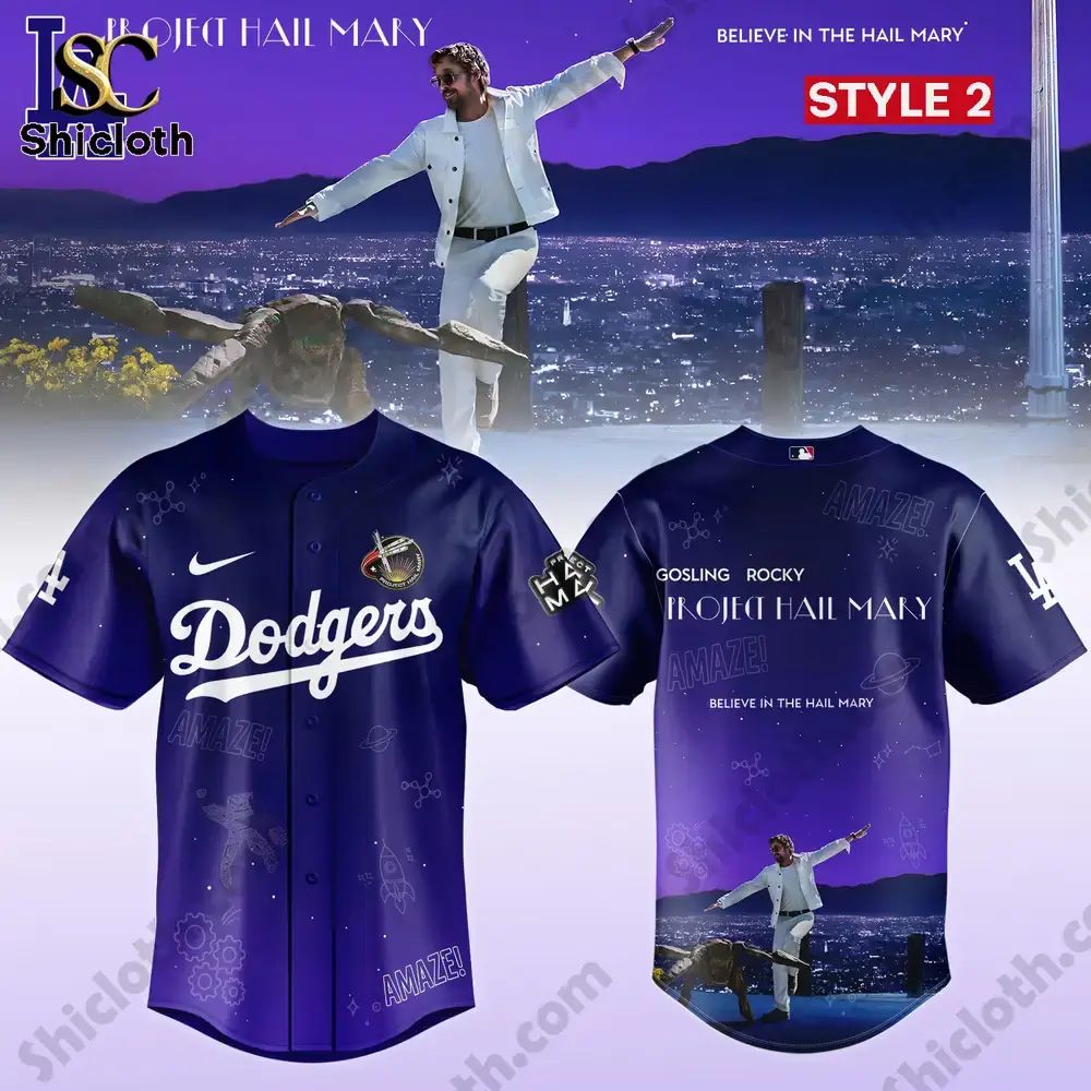 LA Dodgers Project Hail Mary 2026 Jersey baseball jersey product view 3
