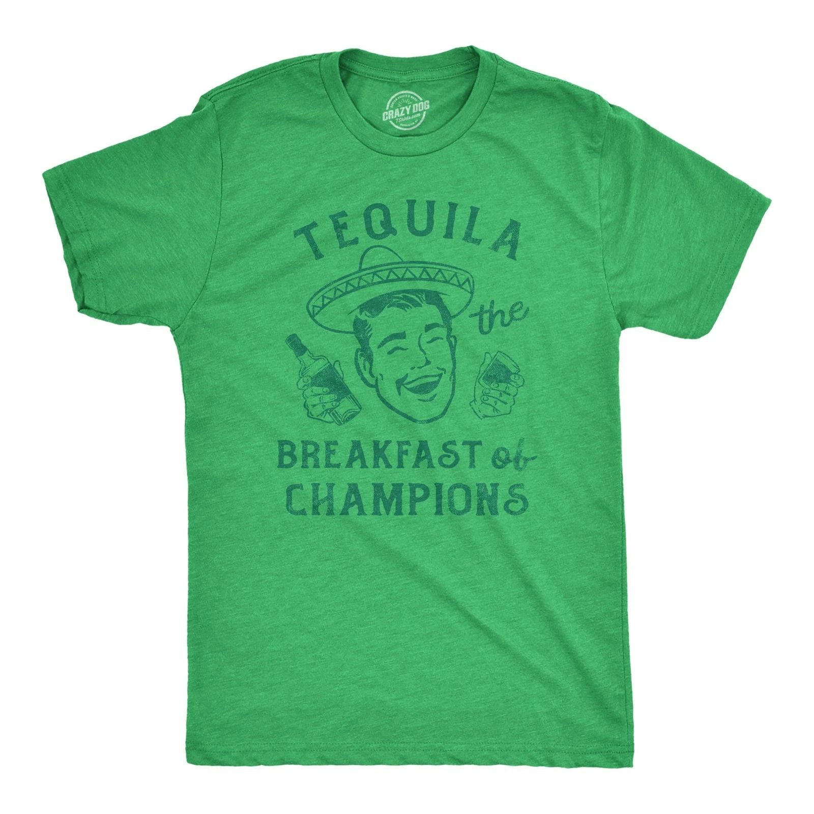 Mens Tequila The Breakfast Of Champions T Shirt Funny Liquor Drinking Partying Unisex T-shirt, Sweatshirt, Hoodie, Long Sleeve Tee - T-Shirt, Sweatshirt, Hoodie
