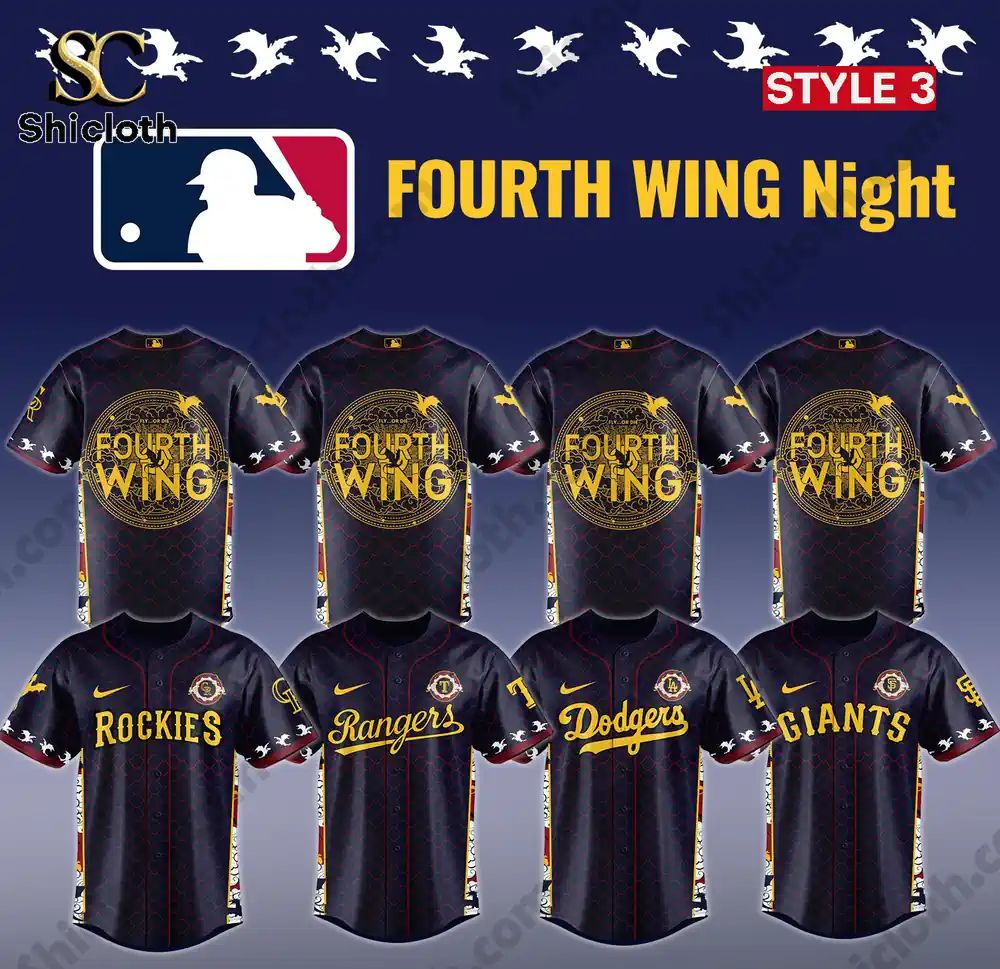 MLB ALL TEAM x Fourth Wing Baseball Jersey 2026 baseball jersey product view 2