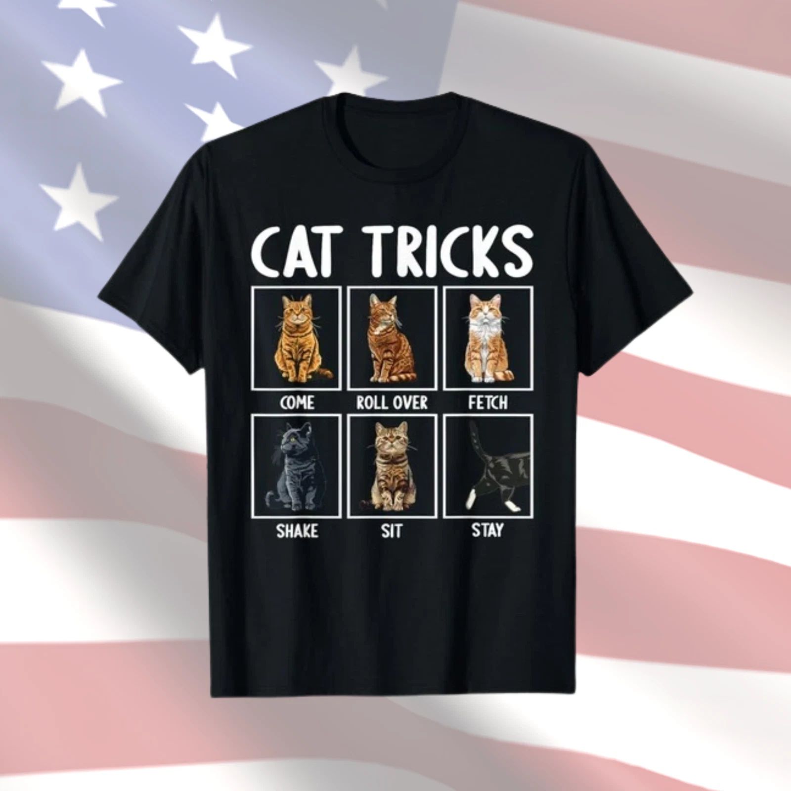Funny Cat Tricks Cute Cat Lover Graphic T-Shirt Size S-4XL Unisex T-shirt, Sweatshirt, Hoodie, Long Sleeve Tee - T-Shirt, Sweatshirt, Hoodie