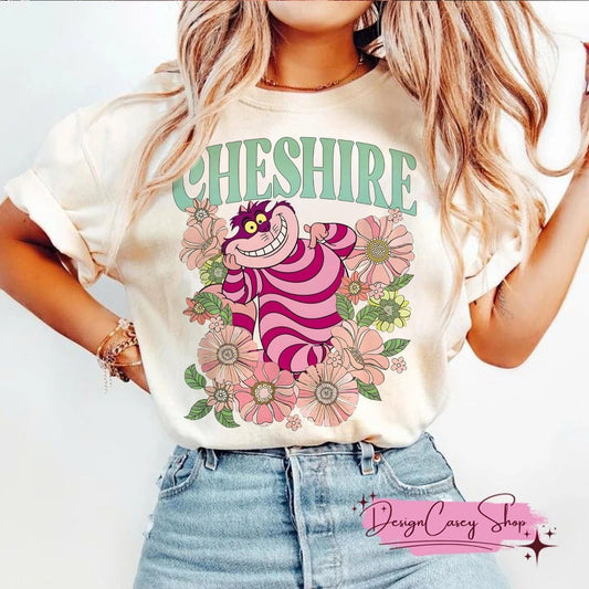 Alice Cheshire Cat T-Shirt, Cheshire Cat Lovers Tee, Magic Kingdom Style Gift Unisex T-shirt, Sweatshirt, Hoodie, Long Sleeve Tee - T-Shirt, Sweatshirt, Hoodie