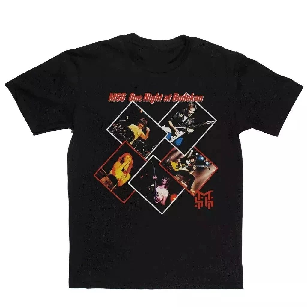 Vtg Michael Schenker One Night In Budokan Cotton Black Full Size Shirt BL1000 Unisex T-shirt, Sweatshirt, Hoodie, Long Sleeve Tee - T-Shirt, Sweatshirt, Hoodie