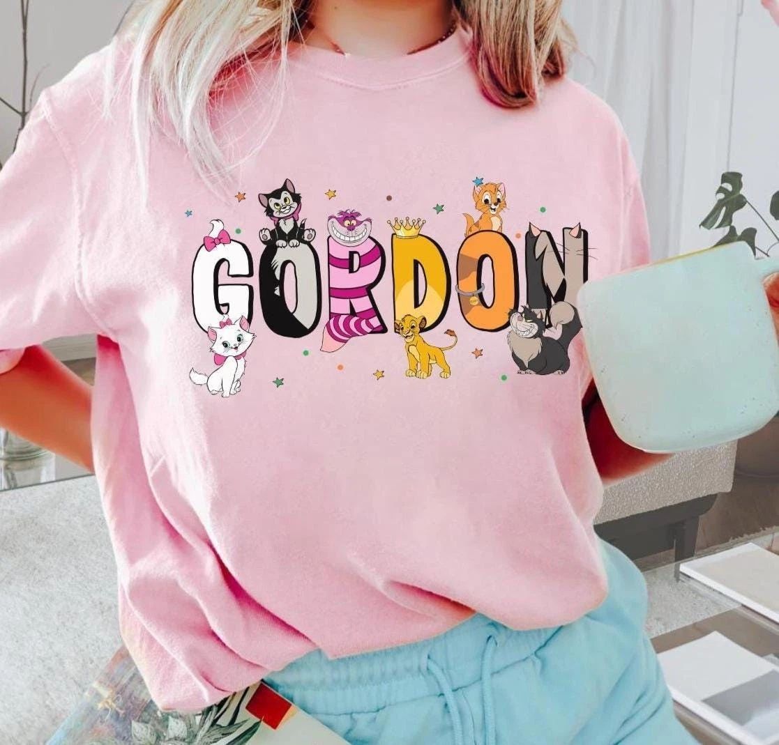 Personalized Cats Characters Cat Lover T-Shirt, Cats Shirt Unisex T-shirt, Sweatshirt, Hoodie, Long Sleeve Tee - T-Shirt, Sweatshirt, Hoodie