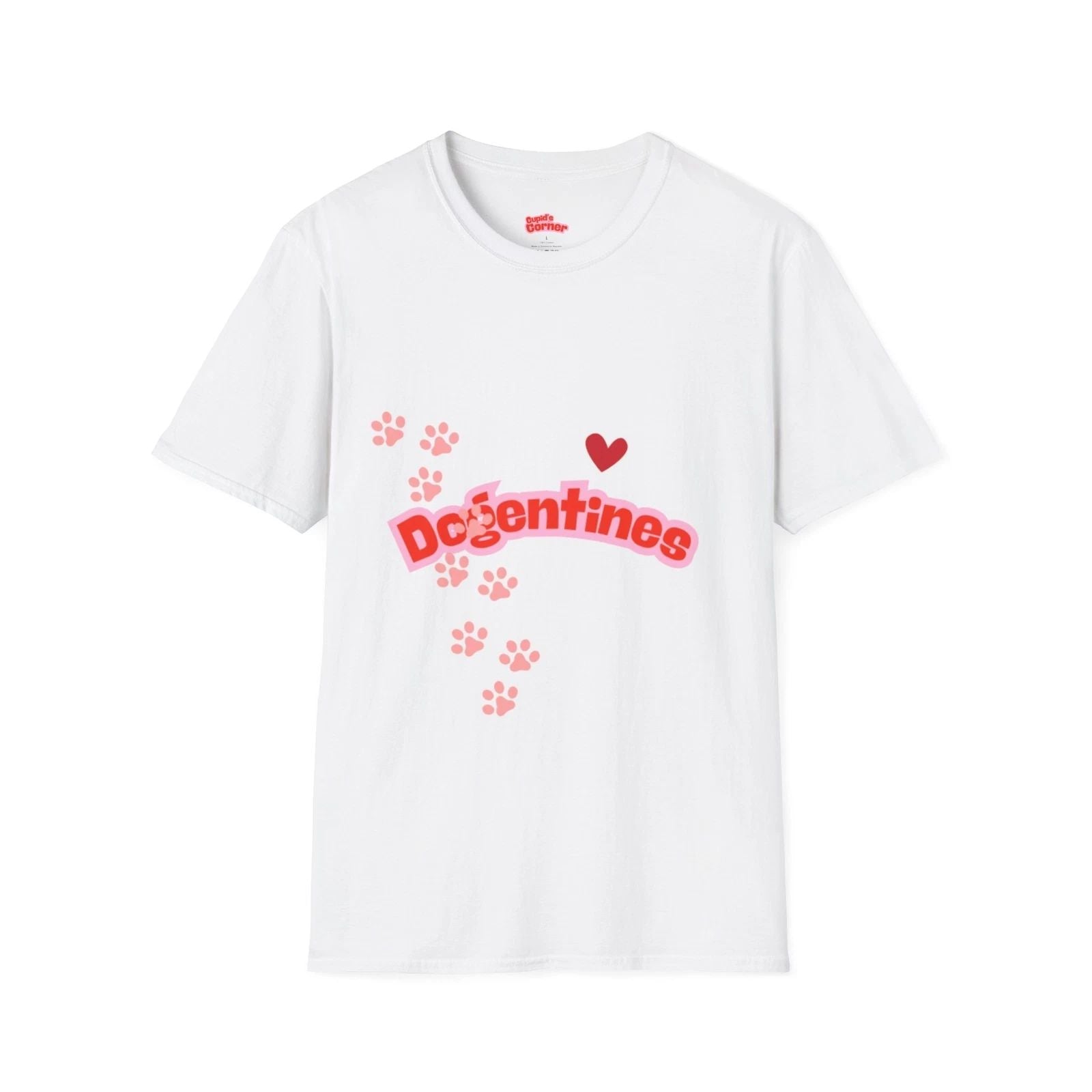 Dogentines Unisex Tee Shirt, Valentine's Day Dog Tee, Softstyle T-Shirt for Dog Unisex T-shirt, Sweatshirt, Hoodie, Long Sleeve Tee - T-Shirt, Sweatshirt, Hoodie
