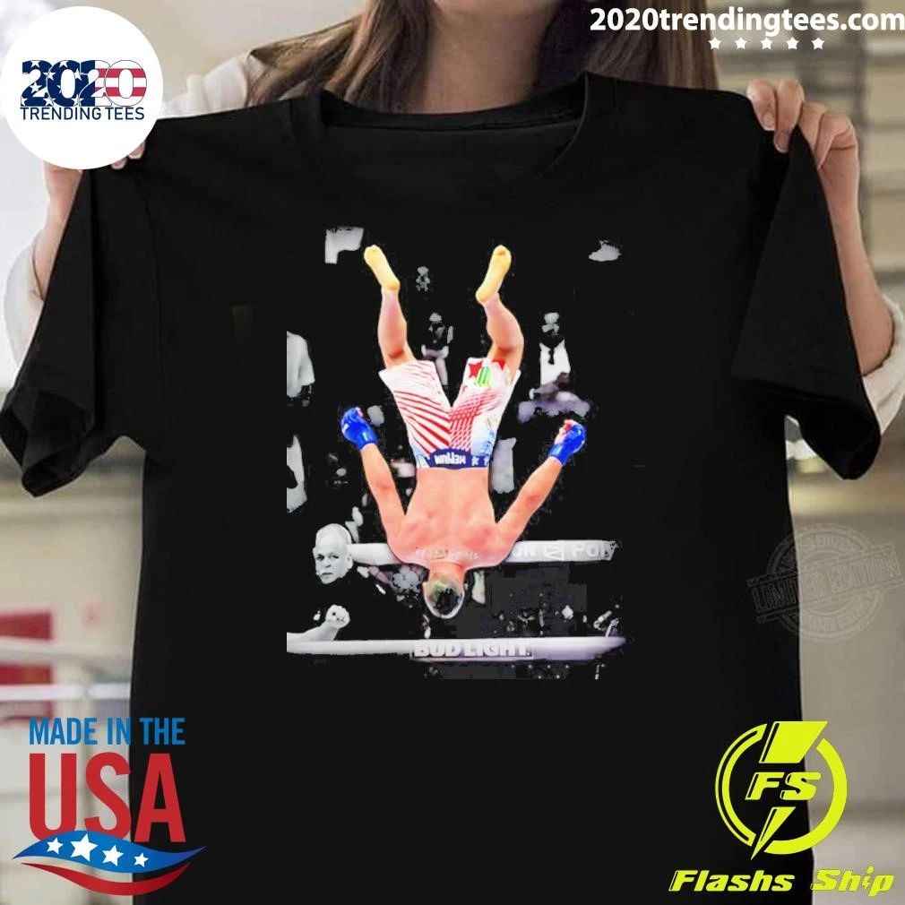 Justin Gaethje Air Backflip Celebration Ufc Shirt Unisex T-shirt, Sweatshirt, Hoodie, Long Sleeve Tee - T-Shirt, Sweatshirt, Hoodie