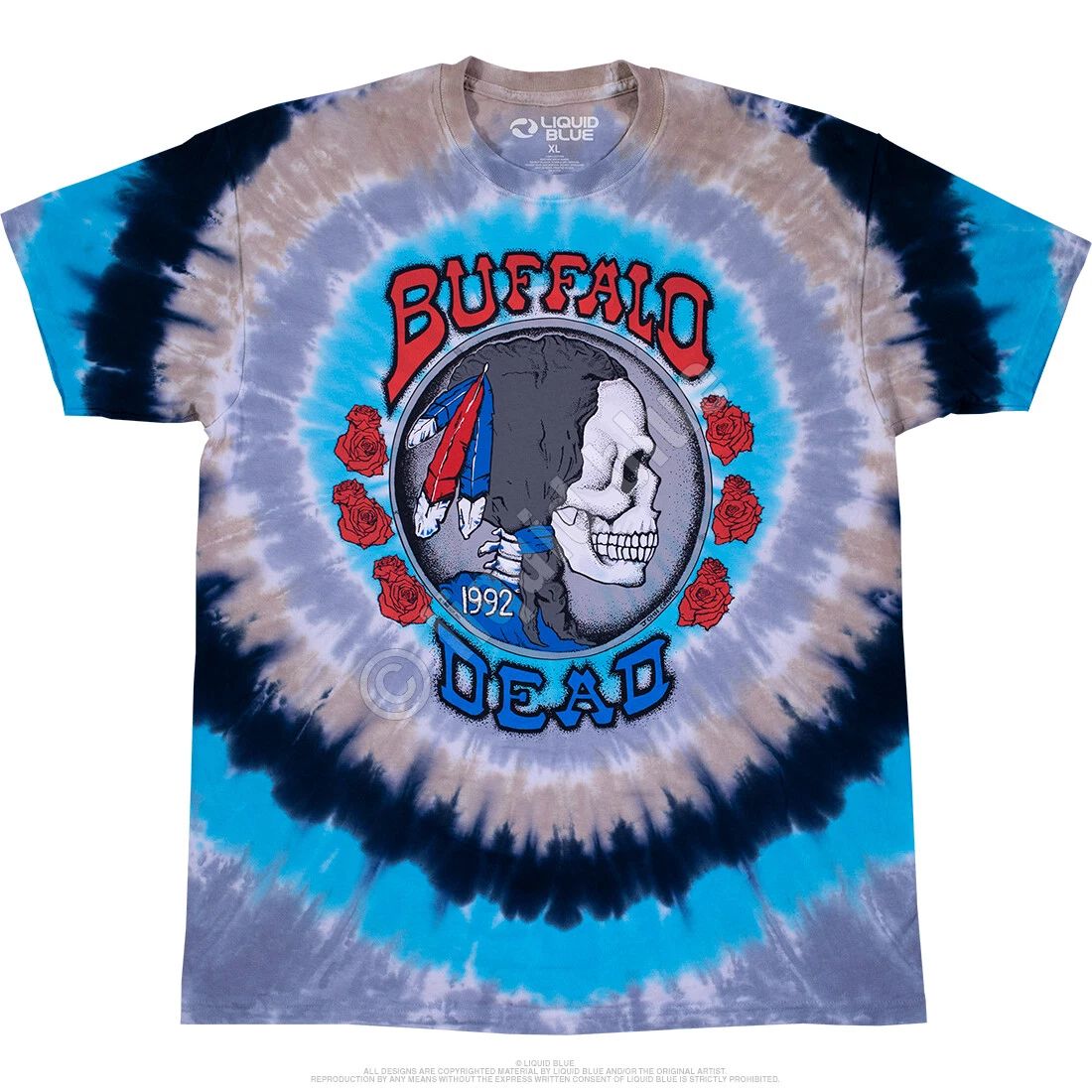 GRATEFUL DEAD-BUFFALO NICKEL-1992-2 Side TIE DYE T-SHIRT S-M-L-XL,2X Garcia,Wier Unisex T-shirt, Sweatshirt, Hoodie, Long Sleeve Tee - T-Shirt, Sweatshirt, Hoodie