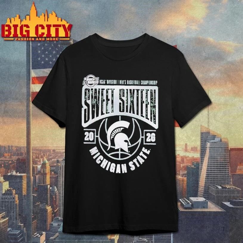 Michigan State Spartans Men's Basketball 2026 NCAA - Adult & Kids T-Shirts, Sweatshirts & Hoodies apparel design preview 1