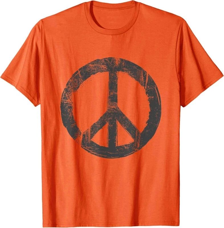 Retro Vintage Distressed Design Peace Sign Design Unisex T-Shirt Unisex T-shirt, Sweatshirt, Hoodie, Long Sleeve Tee - T-Shirt, Sweatshirt, Hoodie