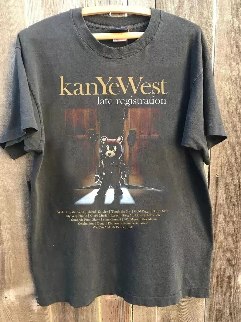 Vintage 90s Kanye West Graphic Retro Style Rappers Charcoal Unisex T-shirt Unisex T-shirt, Sweatshirt, Hoodie, Long Sleeve Tee - T-Shirt, Sweatshirt, Hoodie