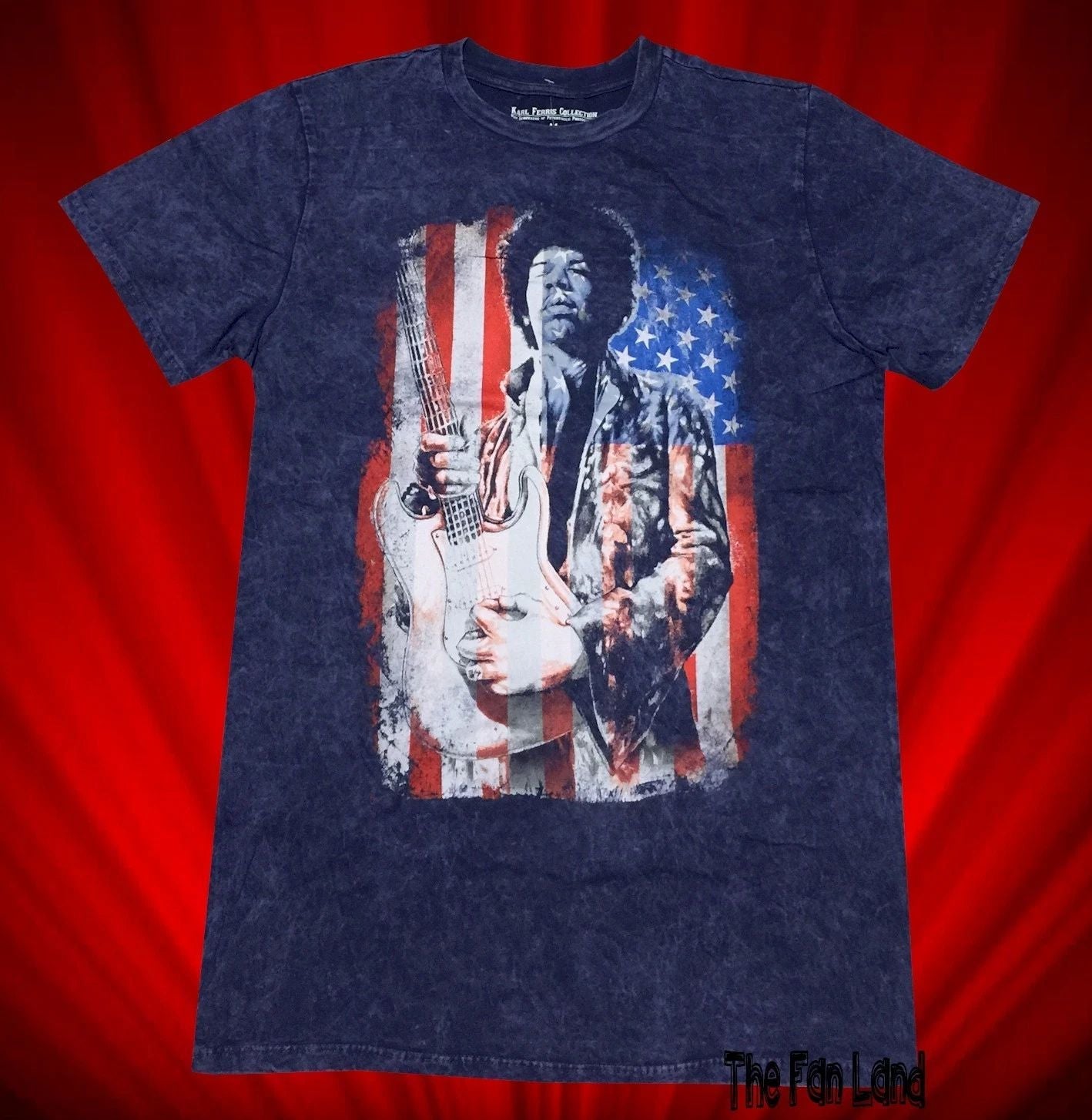 New Jimi Hendrix American Flag Mineral Wash Men's Vintage T-Shirt Unisex T-shirt, Sweatshirt, Hoodie, Long Sleeve Tee - T-Shirt, Sweatshirt, Hoodie
