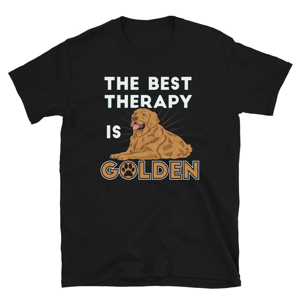 Dog Lover Retriever The Best Therapy Is Golden Short-Sleeve Unisex T-Shirt Unisex T-shirt, Sweatshirt, Hoodie, Long Sleeve Tee - T-Shirt, Sweatshirt, Hoodie